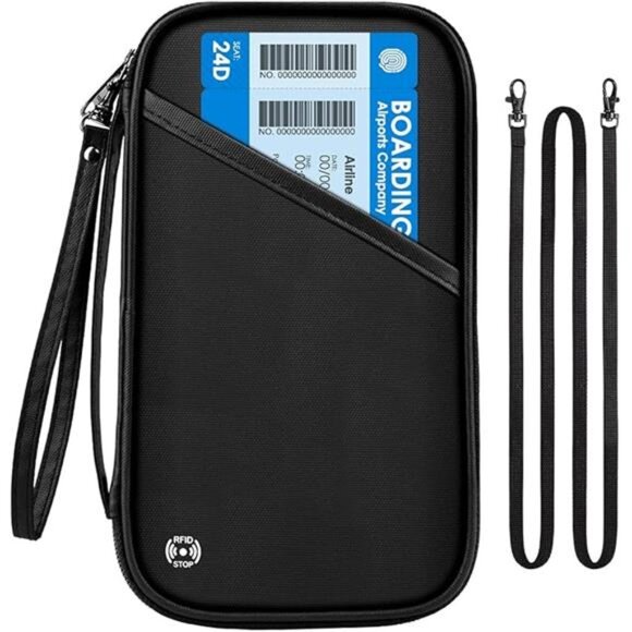 RFID Travel Passport Holder for Family - Large, Wallet Holder for Family Men - Picture 7 of 7